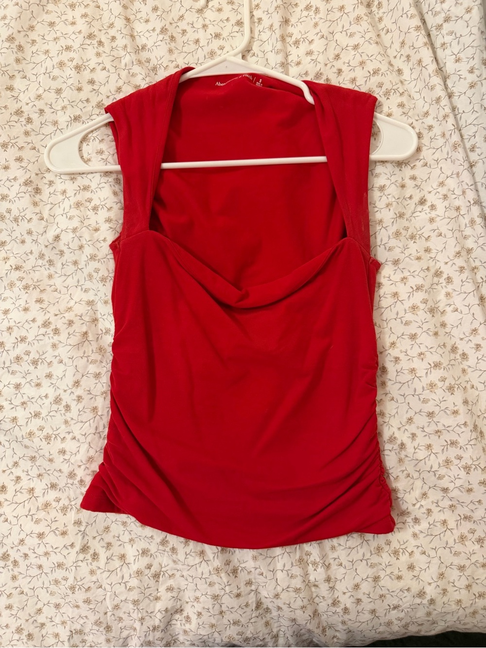 Abercrombie & Fitch Francesca Red Square Neck Top